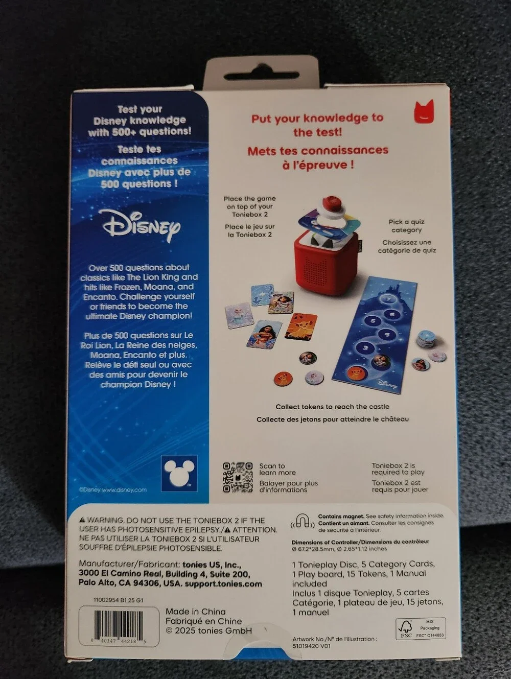 Quiz Kingdom Disney Game Set - Red Tonie